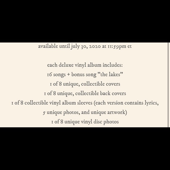 NEW Taylor Swift Folklore Vinyl - Picture 4 of 5